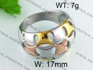 Stainless Steel Gold-plating Ring  - KR24395-L