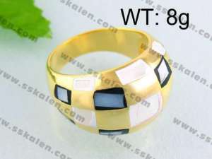 Stainless Steel Gold-plating Ring  - KR25345-L