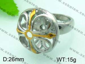 Stainless Steel Gold-plating Ring  - KR25892-C