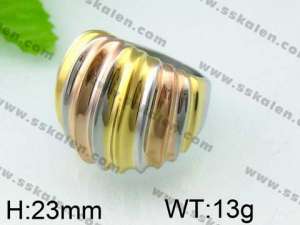 Stainless Steel Gold-plating Ring  - KR26060-L