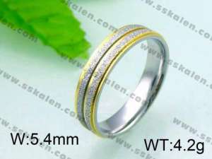 Stainless Steel Gold-plating Ring  - KR28383-K