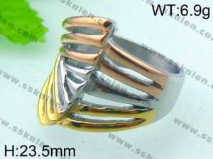 Stainless Steel Gold-plating Ring - KR28577-L