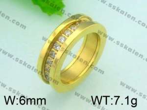 Stainless Steel Gold-plating Ring  - KR28783-K