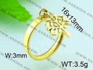Stainless Steel Gold-plating Ring  - KR29346-Z