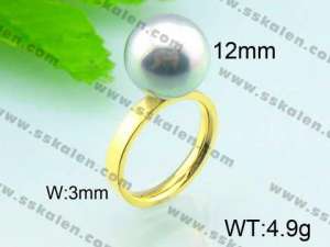 Stainless Steel Gold-plating Ring  - KR29380-Z