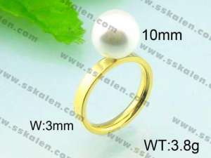 Stainless Steel Gold-plating Ring  - KR29382-Z