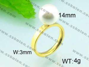 Stainless Steel Gold-plating Ring  - KR29383-Z
