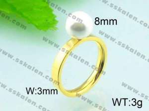 Stainless Steel Gold-plating Ring  - KR29385-Z