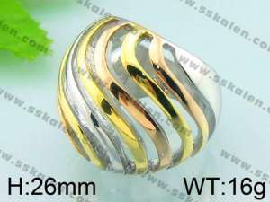Stainless Steel Gold-plating Ring  - KR29524-L
