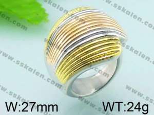 Stainless Steel Gold-plating Ring  - KR29526-L