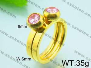 Stainless Steel Gold-plating Ring  - KR30210-K