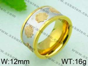 Stainless Steel Gold-plating Ring  - KR30434-K