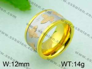 Stainless Steel Gold-plating Ring  - KR30435-K