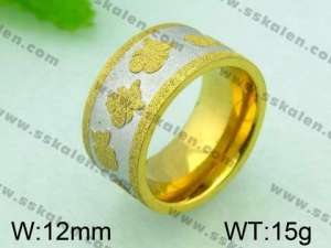 Stainless Steel Gold-plating Ring  - KR30436-K