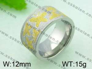 Stainless Steel Gold-plating Ring  - KR30439-K