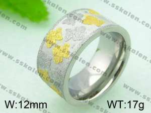 Stainless Steel Gold-plating Ring  - KR30440-K