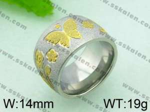 Stainless Steel Gold-plating Ring  - KR30441-K