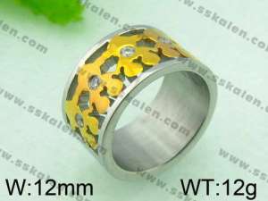 Stainless Steel Gold-plating Ring  - KR30444-K