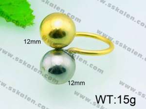 Stainless Steel Gold-plating Ring  - KR31211-Z