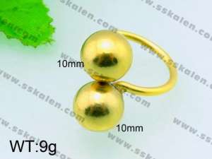Stainless Steel Gold-plating Ring  - KR31214-Z
