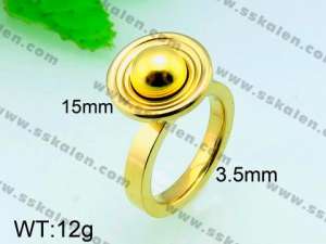 Stainless Steel Gold-plating Ring  - KR31285-K