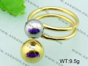 Stainless Steel Gold-plating Ring  - KR32735-Z