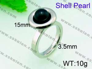 SS Shell Pearl Rings - KR31260-K