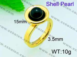 SS Shell Pearl Rings - KR31266-K