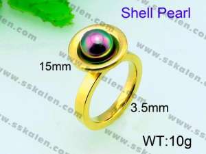 SS Shell Pearl Rings - KR31267-K