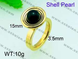 SS Shell Pearl Rings - KR31281-K