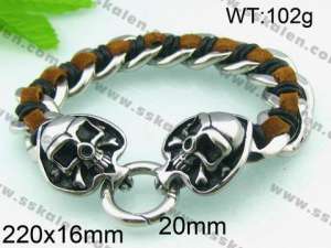  Stainless Skull Bracelet - KB43512-D