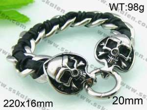  Stainless Skull Bracelet - KB43525-D
