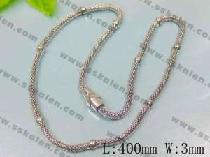 Stainless Steel Necklace  - KN7628-T