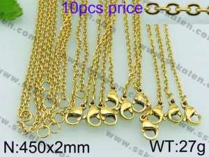 Staineless Steel Small Gold-plating Chain - KN26069-Z
