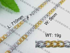 Staineless Steel Small Gold-plating Chain - KN10873-Z