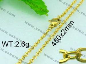 Staineless Steel Small Gold-plating Chain - KN12969-Z