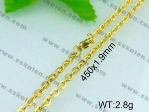 Staineless Steel Small Gold-plating Chain - KN13019-Z