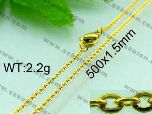 Staineless Steel Small Gold-plating Chain - KN15266-Z