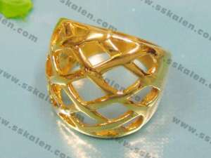 Stainless Steel Gold-Plating Ring - KR12445