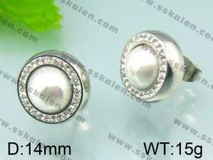  Stainless Steel Stone&Crystal Earring - KE49634-Z
