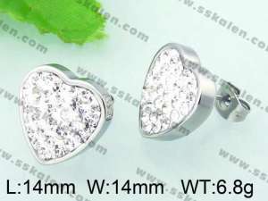 Stainless Steel Stone&Crystal Earring - KE56150-Z