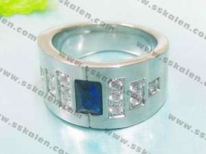 Stainless Steel Stone&Crystal Ring - KR15626-K