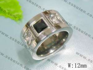 Stainless Steel Stone&Crystal Ring - KR15931-K