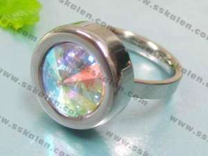 Stainless Steel Stone&Crystal Ring - KR16970-D