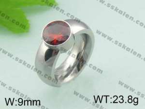 Stainless Steel Stone&Crystal Ring - KR20066-D
