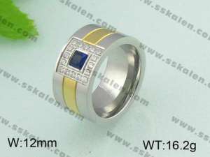 Stainless Steel Stone&Crystal Ring - KR20102-D