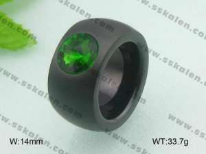 Stainless Steel Stone&Crystal Ring - KR20277-D