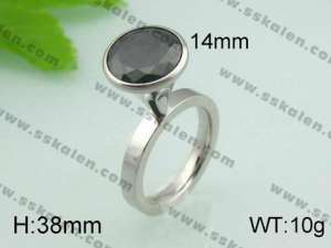 Stainless Steel Stone&Crystal Ring - KR20572-D
