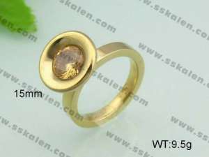 Stainless Steel Stone&Crystal Ring - KR20598-D