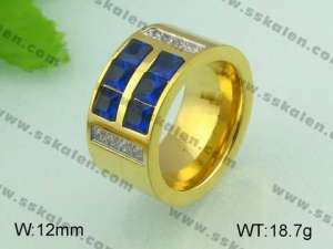Stainless Steel Stone&Crystal Ring - KR20630-D